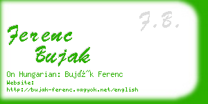 ferenc bujak business card